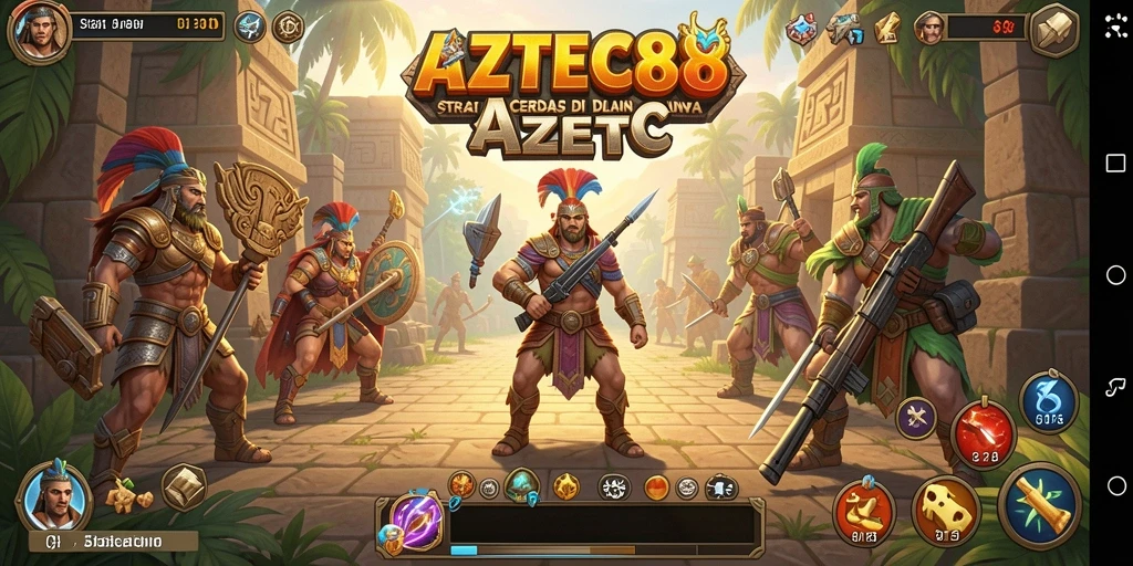 Tampilan antarmuka permainan AZTEC88 yang menarik dan menantang.