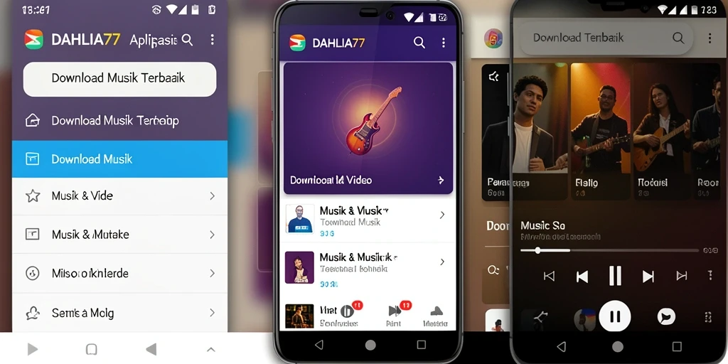 Tampilan antarmuka DAHLIA77 yang intuitif untuk Download Musik.