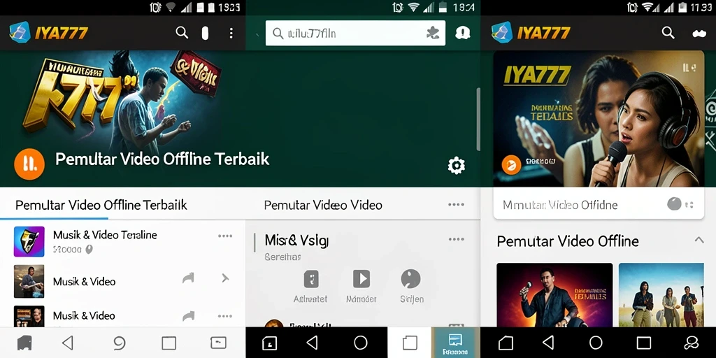 Tampilan antarmuka IYA777 untuk pemutar video offline yang user-friendly.