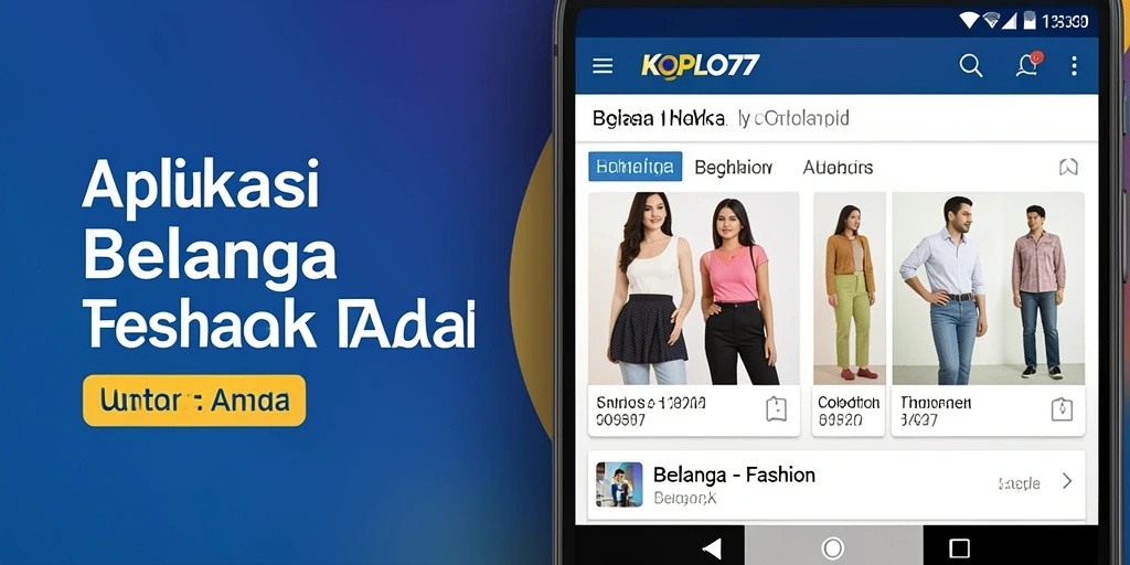 Tampilan antarmuka aplikasi KOPLO77 yang stylish dan modern.