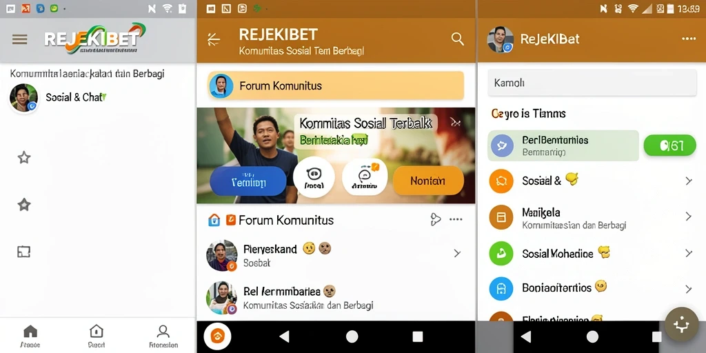 Antarmuka user-friendly REJEKIBET untuk Forum Komunitas.