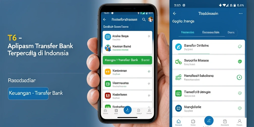Antarmuka aplikasi Transfer Bank T6 yang intuitif dan user-friendly.