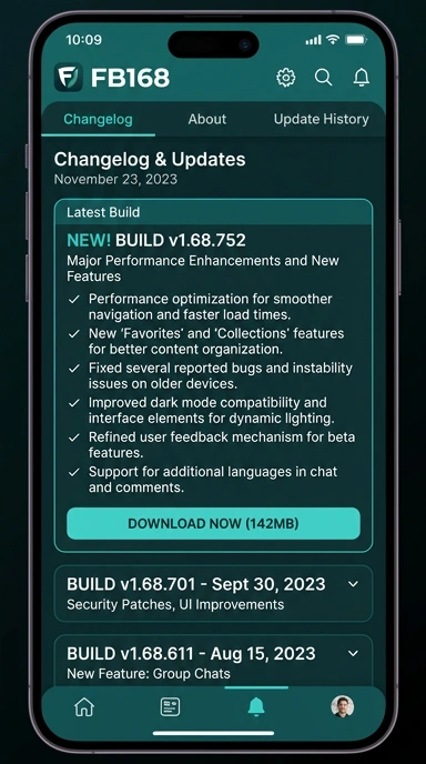 Riwayat Versi fb168 untuk Pengguna Android